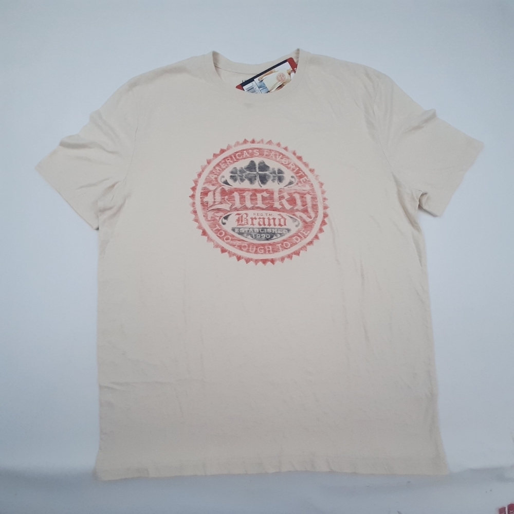 Lucky Brand Los Angeles T-shirt Mens Beige Size XL